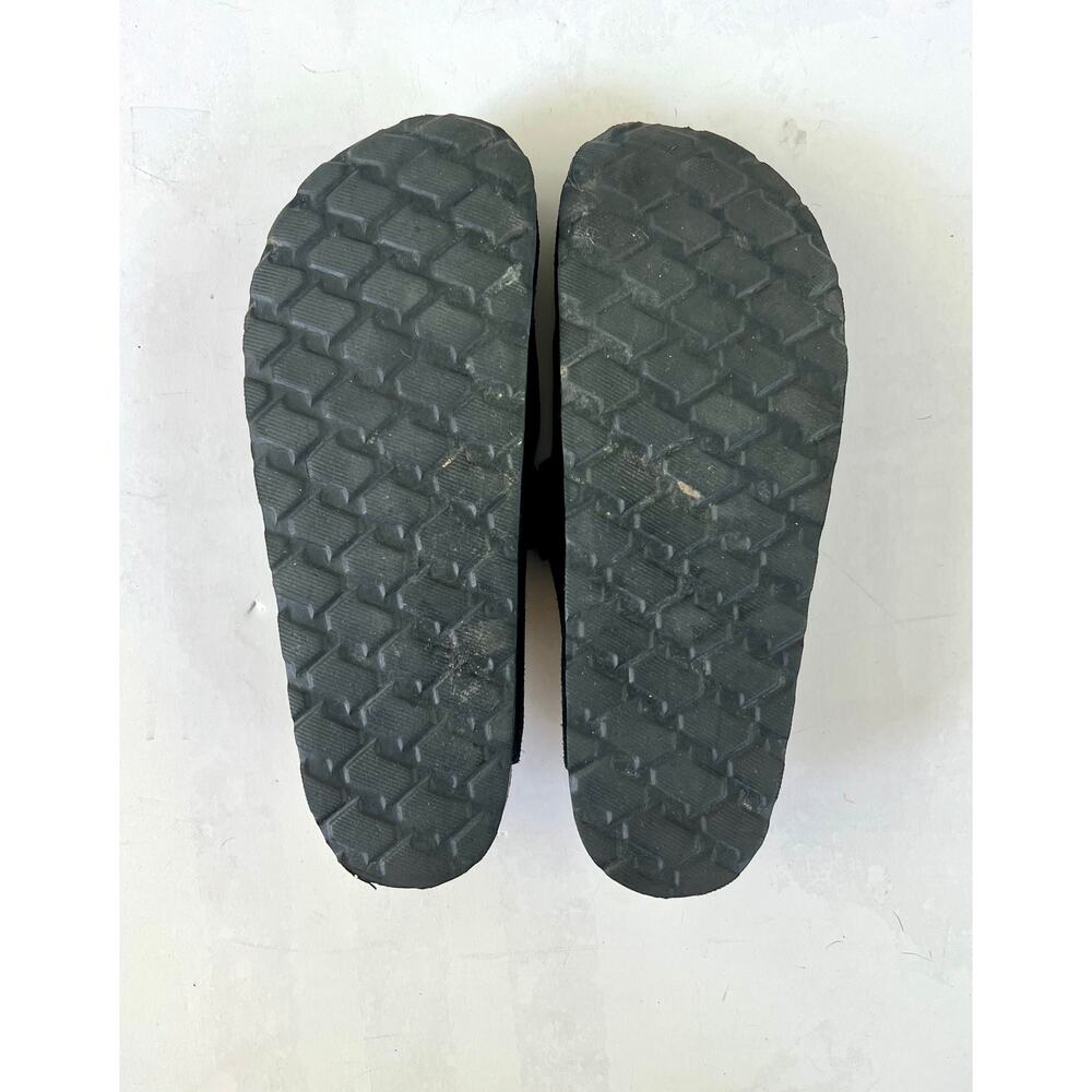 Women's Black Suede Clogs, Adjustable Buckle - Size 9 - Preowned - Picture 5 of 5